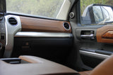 Carbon Fiber/Brushed Steel Interior Center Console Dashboard Cover Trim for 2014-2021 Tundra