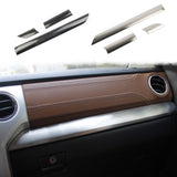 Carbon Fiber/Brushed Steel Interior Center Console Dashboard Cover Trim for 2014-2021 Tundra