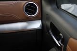 Carbon Fiber/Brushed Steel Interior Center Console Dashboard Cover Trim for 2014-2021 Tundra