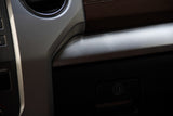 Carbon Fiber/Brushed Steel Interior Center Console Dashboard Cover Trim for 2014-2021 Tundra