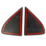 Carbon Fiber Exterior Front Side Window Triangle Cover Trim For Chevry Silverado