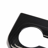 Carbon Fiber Armrest Box Rear Cup Holder Cover Trim fit for Chevrolet Silverado