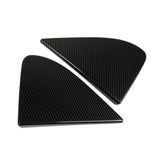 Carbon Fiber Exterior Front Side Window Triangle Cover Trim For Chevry Silverado