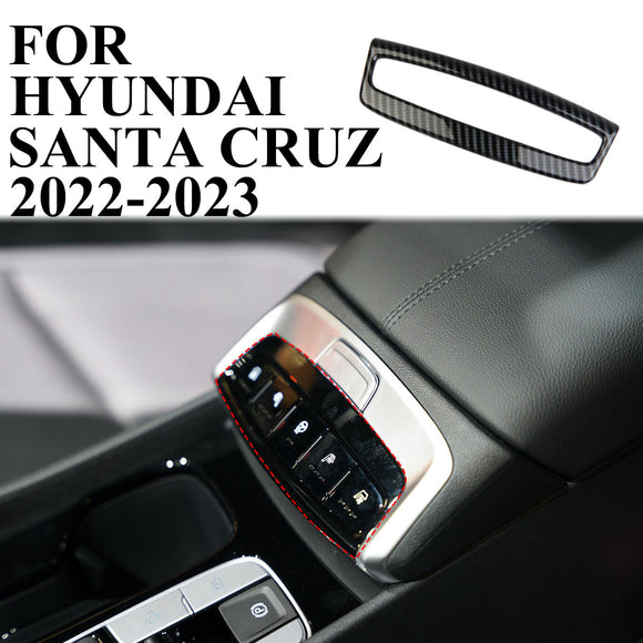 Carbon Fiber Central armrest control button panel Trim for Hyundai Santa Cruz