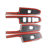 Carbon Fiber Window Lift Switch Panel Cover Trim For Chevrolet Silverado 2022+