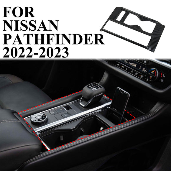 Carbon Fiber Central Control Gear Shift Panel trim Cover For Nissan Pathfinder