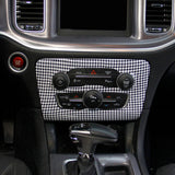 Houndstooth Pattern Central Control Adjust Panel Cover Trim for Dodge Charger