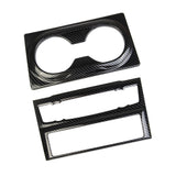 Carbon Fiber Central Control Cup Holder Panel Cover Trim Kit For Nissan TITAN