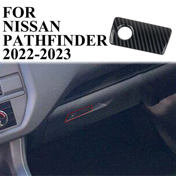 Carbon Fiber interior Glove box handle Switch Cover Trim for Nissan Pathfinder