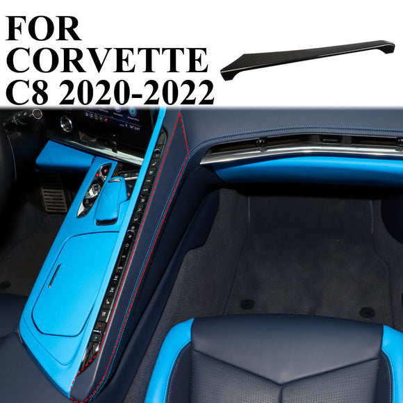 Carbon Fiber Central Control Gear Shift Side Trim For Chevrolet Corvette C8