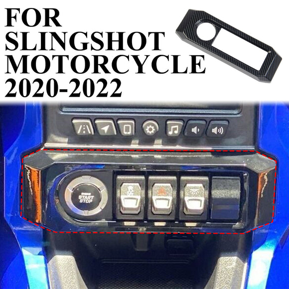 Carbon fiber Center Control Start Button Panel Cover Trim for Polaris Slingshot