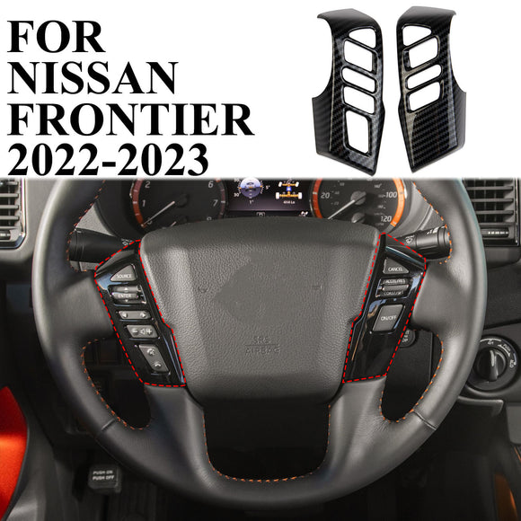 Carbon Fiber Steering Wheel Cover Trim fit For Nissan Frontier For Nissan Titan