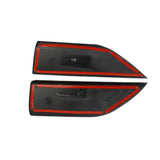 Carbon Fiber Rear 2-Door Panel Decor Trim Cover For Chevy Silverado Crew Cab