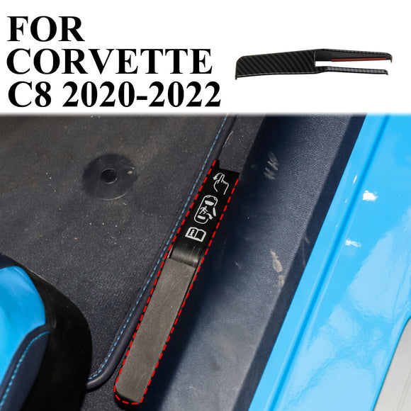 Carbon Fiber Passengerside Forced Door Opening Switch Trim for Chevy Corvette C8