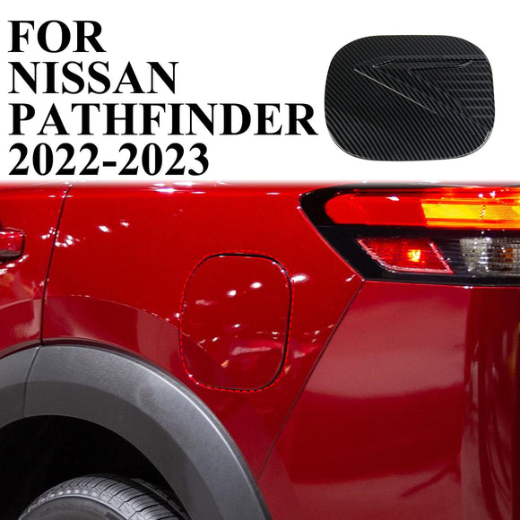 Carbon fiber Fuel Tank Gas Door Trim Cover fit For Nissan Pathfinder