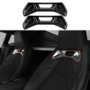 Carbon Fiber Interior Seat Back Trim Cover fit for Toyota Supra 2021-2023