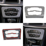 Houndstooth Pattern Central Control Adjust Panel Cover Trim for Dodge Charger