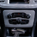 Houndstooth Pattern Central Control Adjust Panel Cover Trim for Dodge Charger