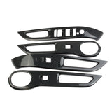 Carbon Fiber Window Lift Switch Panel Cover Trim Fit For Hyundai Santa Cruz