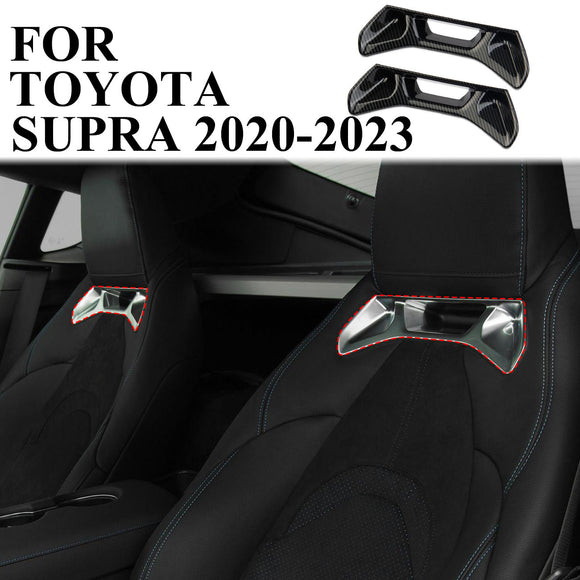 Carbon Fiber Interior Seat Back Trim Cover fit for Toyota Supra 2021-2023