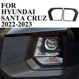 Carbon fiber Front Bumper Fog Light Lamp Trims Cover For Hyundai Santa Cruz