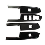 Carbon Fiber Window Lift Switch Panel Cover Trim For Chevrolet Silverado 2022+