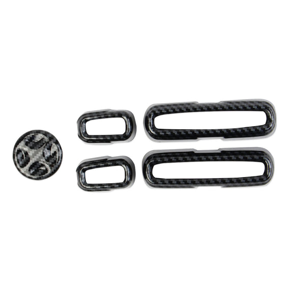 Carbon Fiber Interior Seat Adjustment Button Trims Cover Fit For Honda HR-V 2023