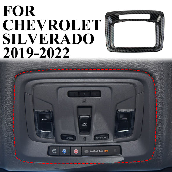 Carbon Fiber Headlight Switch Button Panel Cover Trim for Chevrolet Silverado