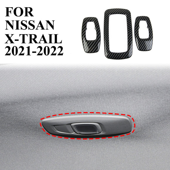 Carbon Fiber Rear Roof Reading Lamp Cover Trim For Nissan Rogue 2021-2022