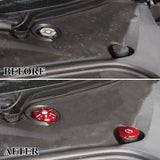 4PCS Aluminium Alloy Engine Oil Cap Radiator water tank Cap Trim For Corvette C8