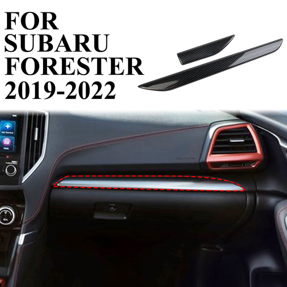Carbon fiber interior control dashboard Cover trims for Subaru Forester 2019-22