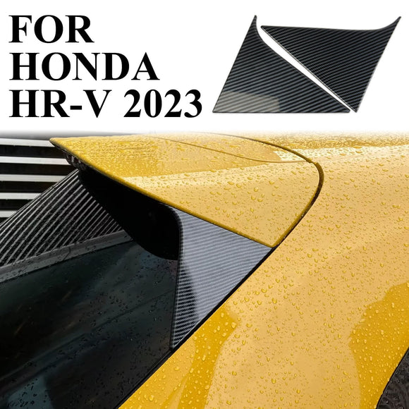2PCS Carbon Fiber Outlook Rear Window Triangle Cover trims Fit For Honda HR-V