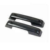 Carbon Fiber Front Side Door Handles Trim Cover for Ford F150 2021+