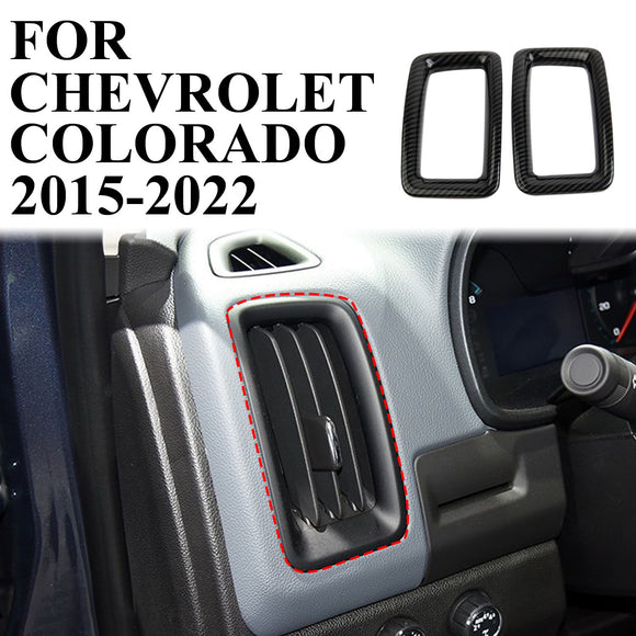 Carbon Fiber Air Vent AC Outlet Cover Trim kit for Chevrolet Colorado 2015-2022