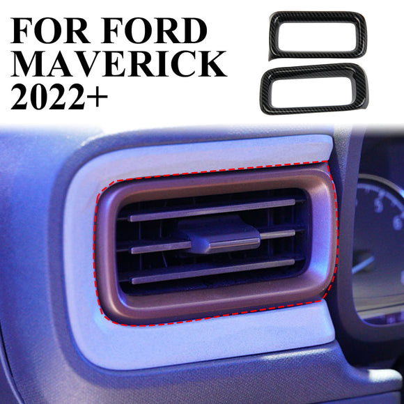 Carbon Fiber Dashboard Side Air Vent Outlet Cover trims For FORD Maverick 2022+