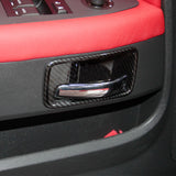 Crosselec Carbon Fiber Inner Door Handle Bowl Cover Trim For 2008-14 Dodge Challenger