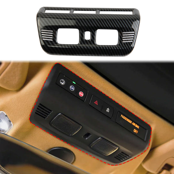 Carbon fiber Roof Reading Light Control Panel cover trim for Chevrolet Corvette C8 2020+