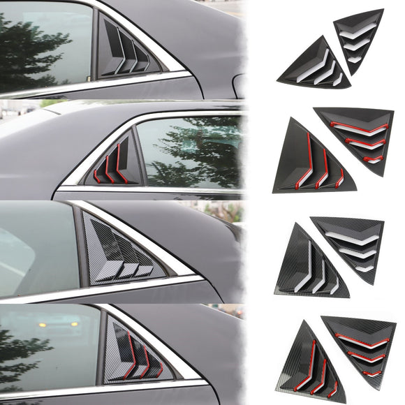 Matte Black/Carbon Fiber side window louvers air vent shades tirm For 2015-2021 Chrysler 300
