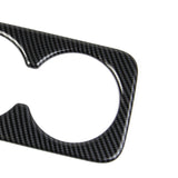 Carbon Fiber Style Rear Water Cup Panel Frame Cover for Nissan Rogue 2021-2022