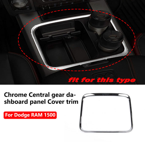 Chrome Central gear dashboard panel Cover trim for 2014-2018 Dodge RAM 1500 2500