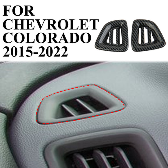 Carbon Fiber Air Vent Outlet Cover trims for Chevrolet Colorado GMC cayon 2015+