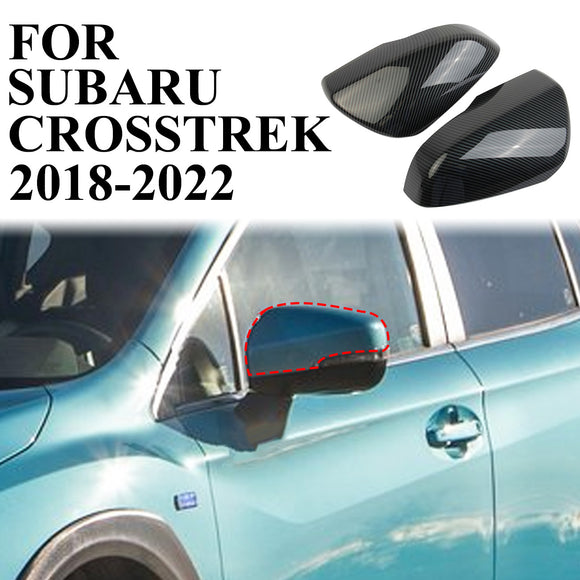 Carbon Fiber Side Rearview Mirror Guard Cover Trim for Subaru XV/Crosstrek 2018+