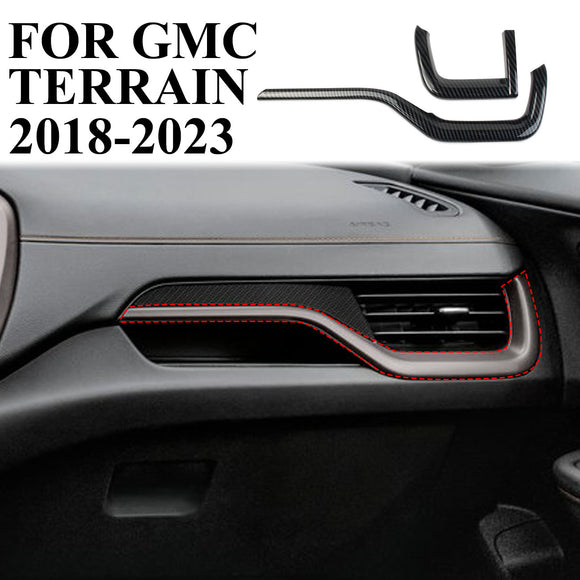 Carbon Fiber Center Console Dashboard Air Vent AC Outlet Cover Trim for GMC Terrain 2018-2023