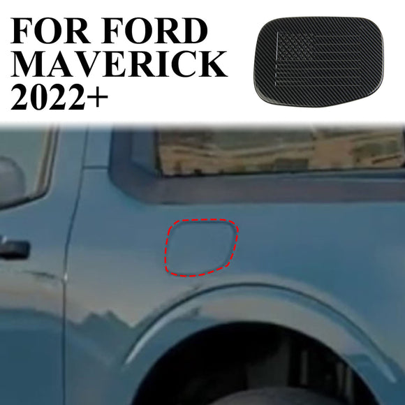 Carbon fiber fuel tank gas door cover trim For FORD Maverick 2022+