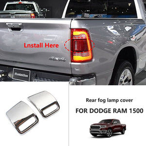 JSTOTRIM Chrome Rear fog lamp cover tirm For Dodge Ram 1500 2019-2020