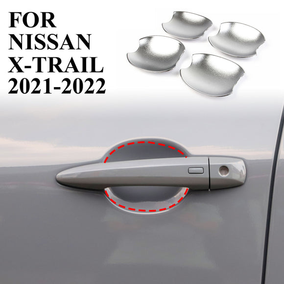 Chrome Door side handle bowl protective cover trim for 2021 2022 Nissan Rogue