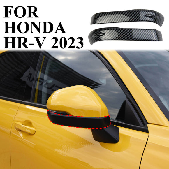 Carbon Fiber Side Rearview Mirror Trims Cover Fit For Honda HR-V 2023