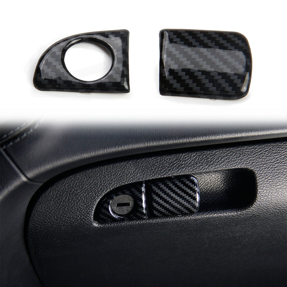 Carbon Fiber Glove box handle Switch Cover Trim For Dodge Challenger 2015-2020