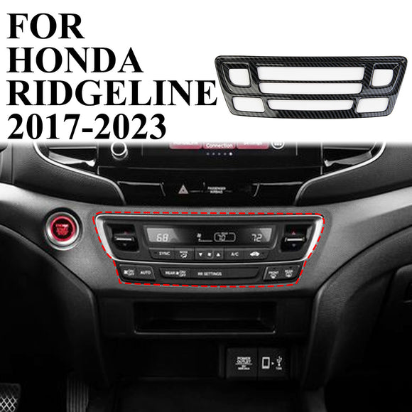 Carbon fiber interior Central Control A/C Panel Cover Trim for Honda Ridgeline