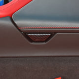 Carbon Fiber central armrest box Switch Cover Trim For Chevrolet Corvette C8